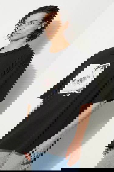 Tričko Vans Premium Classics LX Broadway Oversized Graphic T-Shirt Čierna | VN000HQ8BLK1, 3