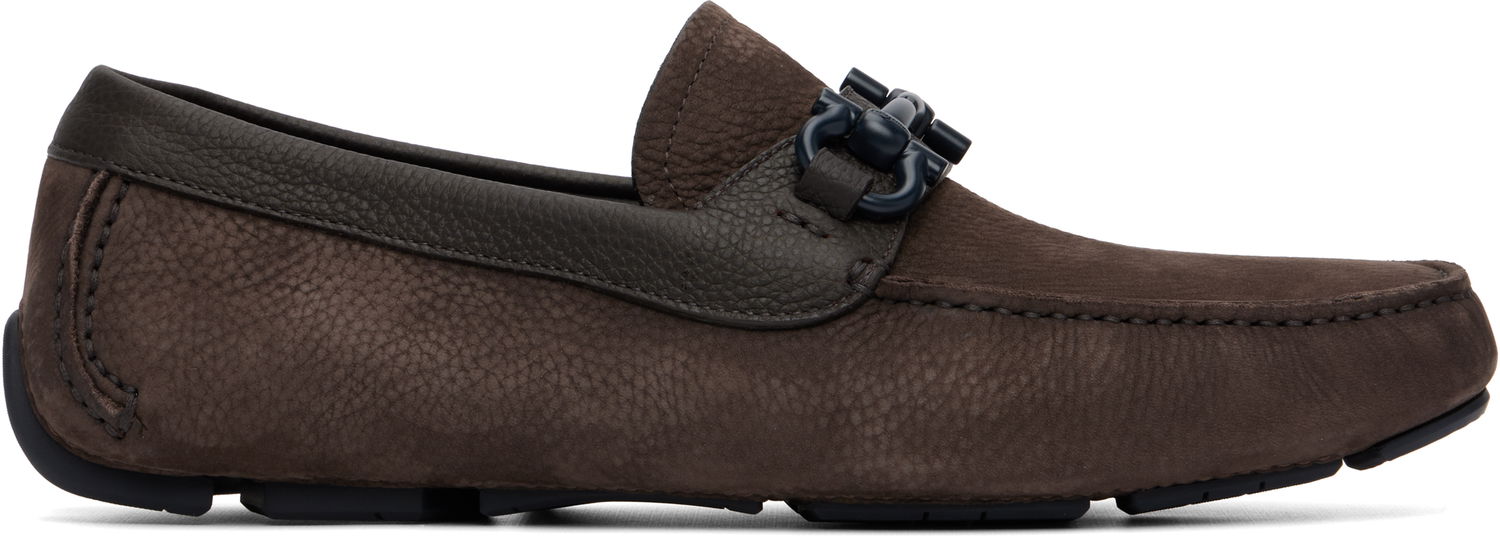 Tenisky a topánky FERRAGAMO Salvatore Ferragamo Gancini Ornament Driver Loafers Hnedá | 784300, 0