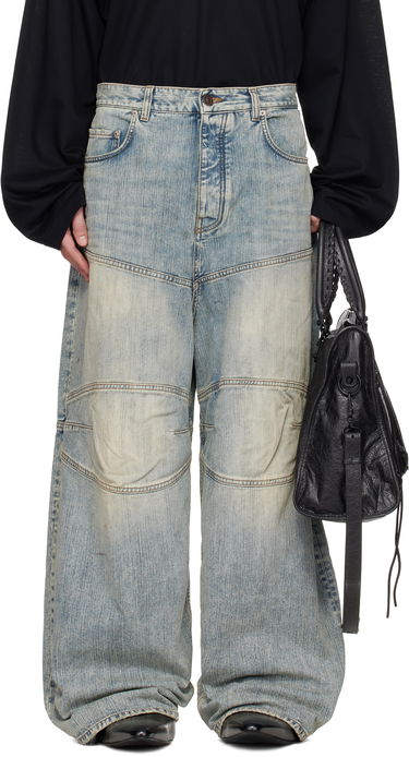 Džínsy Balenciaga Balenciaga Baggy Wide-Leg Jeans Modrá | 814161TNW65, 0