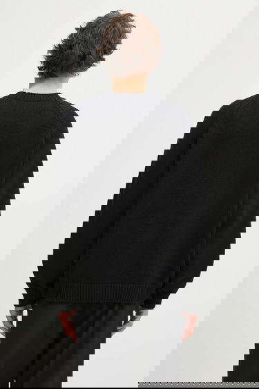 Sveter KENZO Pop Collection Wool Warm Sweater with Red Flower Paris Design Čierna | FF55PU7223LA.99J, 2