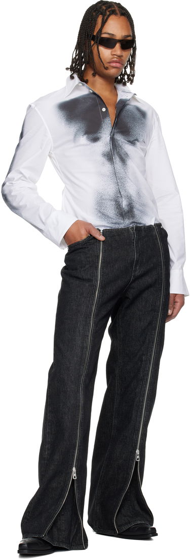 Košeľa Jean Paul Gaultier Jean Paul Gaultier Printed Body Dust Shirt Biela | 25/04-W-ST041-C071-0100, 4