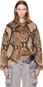 Brushed Animal Print Hoodie