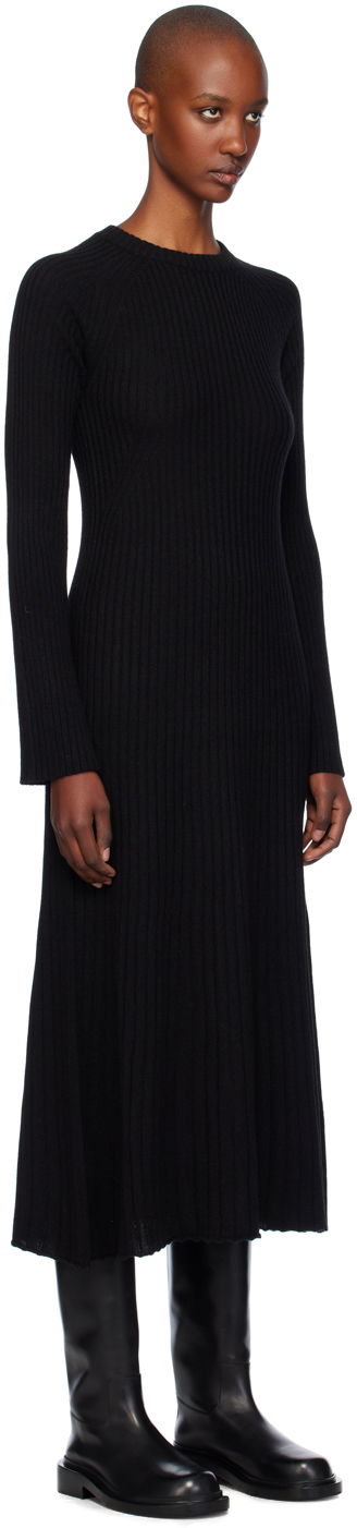 Šaty Loulou de Saison Loulou de Saison Hobas Knit Midi Dress Čierna | HOBAS, 1