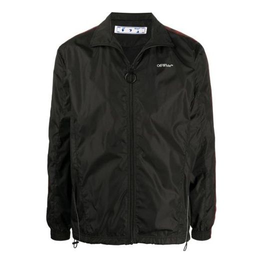 Vetrovka Off-White Logo Print Jacket Čierna | OMEA233E20FAB0011001