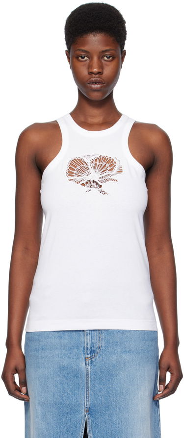 Tielko Stella McCartney Stella McCartney Crochet Cutout Tank Top Biela | 6J02783SPY59, 0