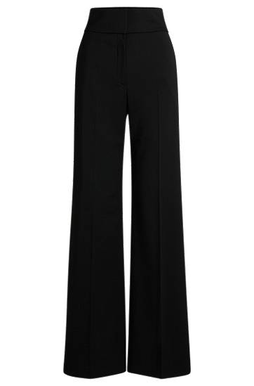 Nohavice BOSS High-Waisted Flared Trousers Čierna | 50516143, 0