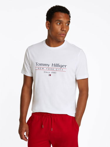 Tričko Tommy Hilfiger Tommy Hilfiger Logo Crew Neck T-Shirt Biela | MW0MW38621YBR, 0
