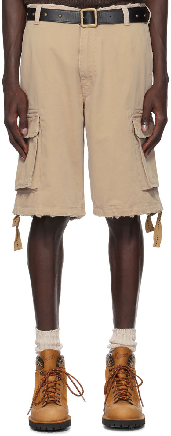 Šortky ERL Classic Distressed Cotton Cargo Shorts Béžová | ERL09P005, 0