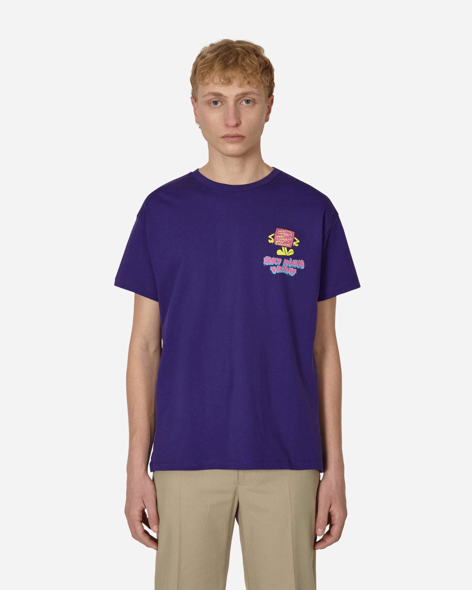 Tričko Sky High Farm Flatbush Printed T-Shirt Fialová | SHF03T001 1, 0
