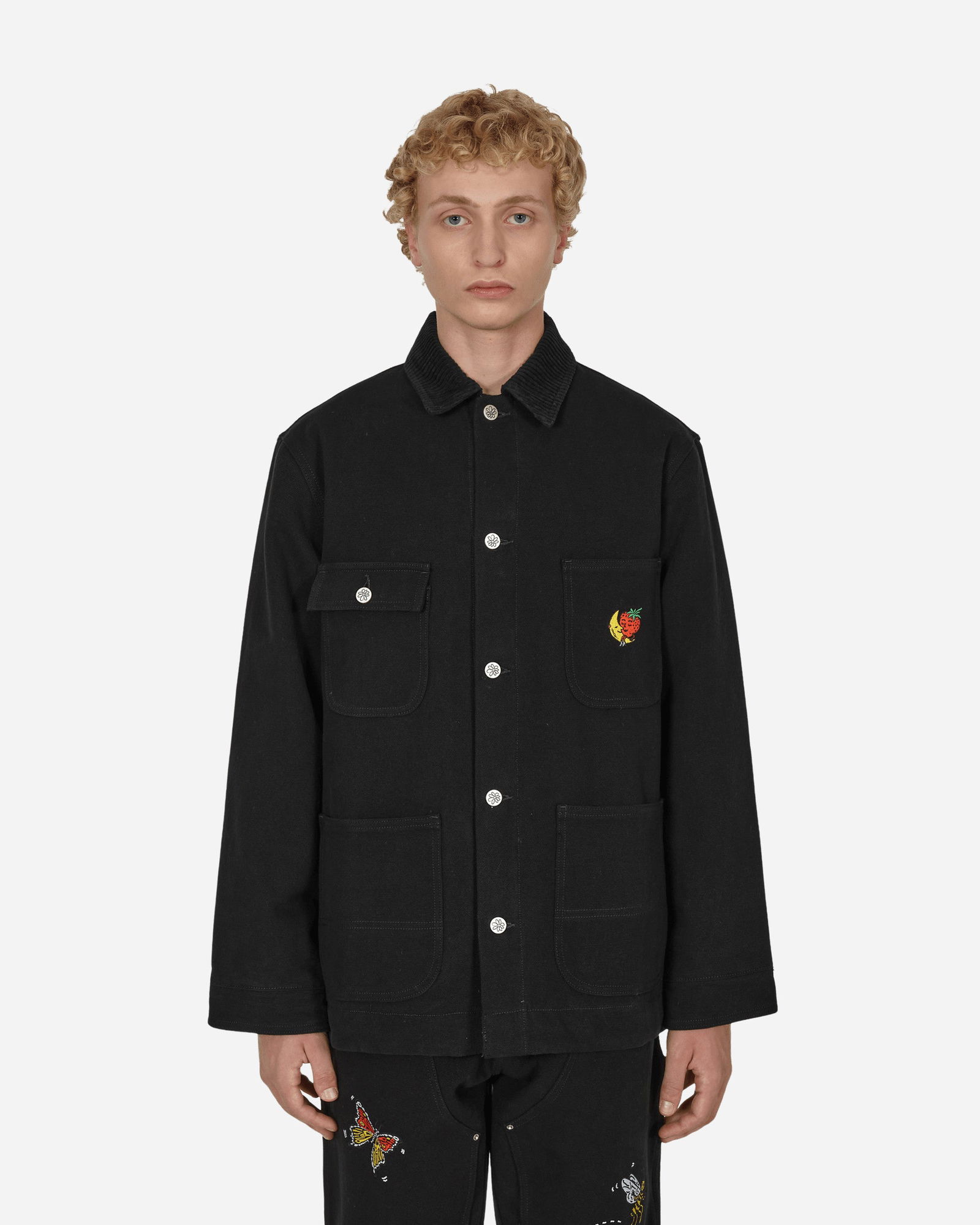 Canvas Embroidered Workwear Chore Coat