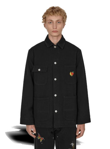 Kabáty Sky High Farm Canvas Embroidered Workwear Chore Coat Čierna | SHF02C008 1