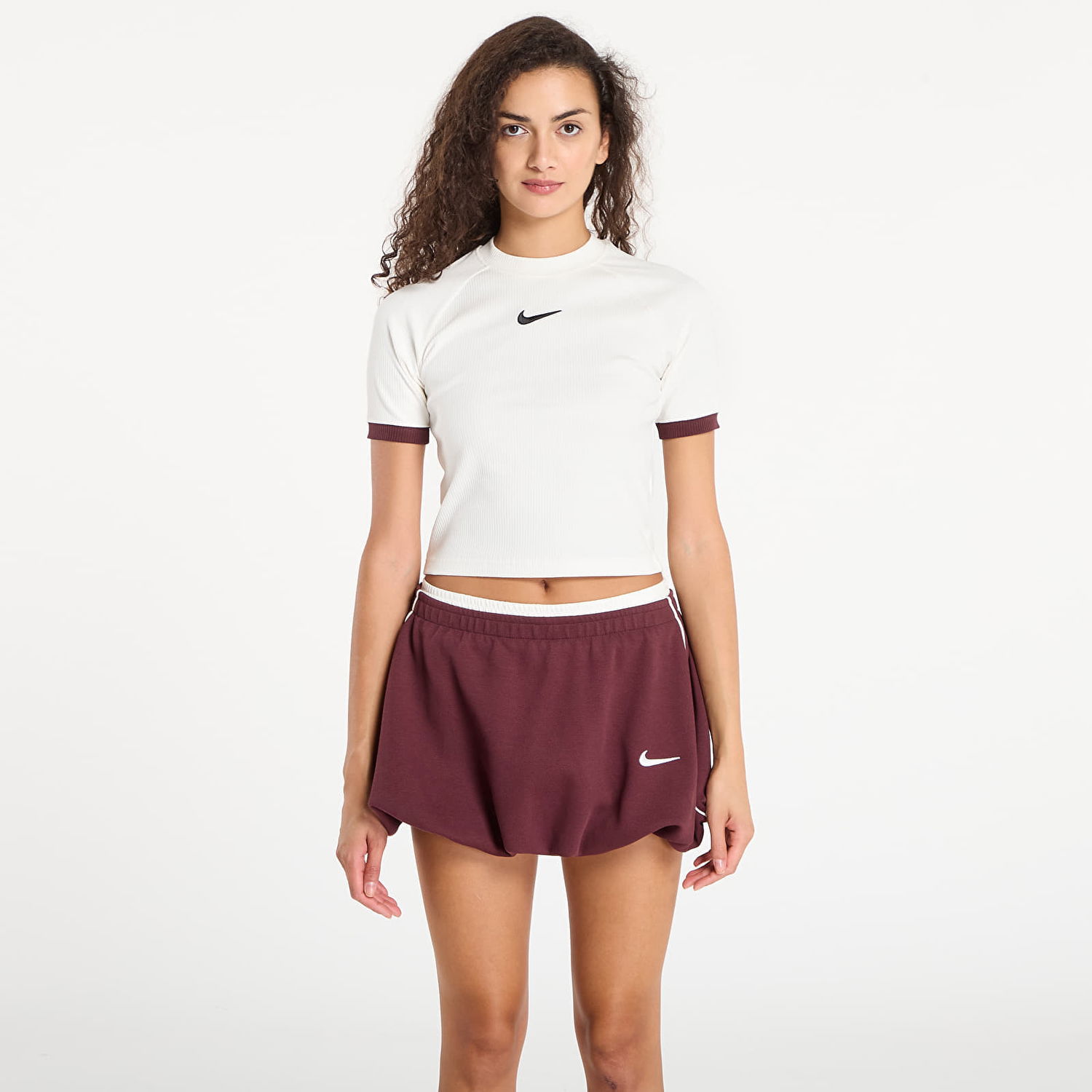 Crop Top Nike Nike Fitted Crop Top Biela | IO8894-133, 0