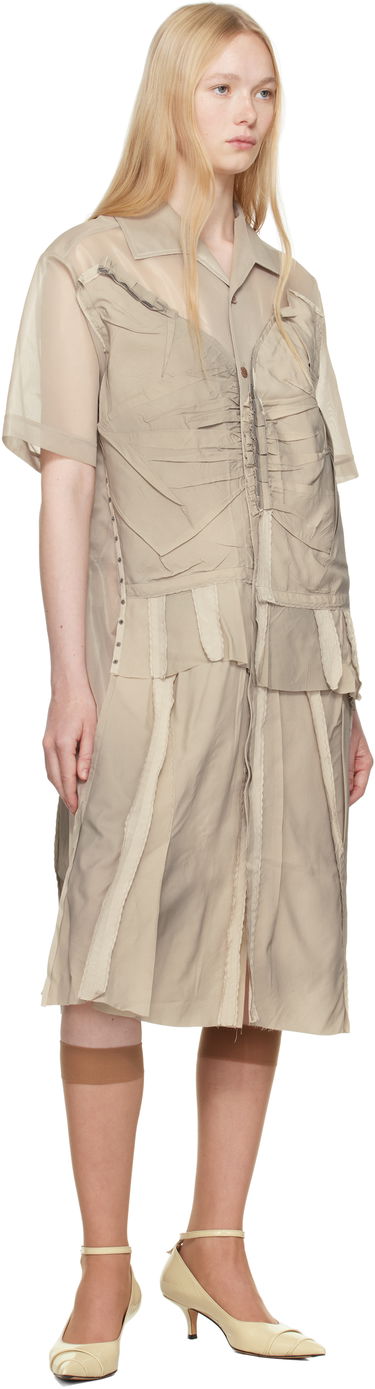 Košeľa Maison Margiela Maison Margiela Paneled Midi Dress Béžová | S51DD0033 MTJ020, 3
