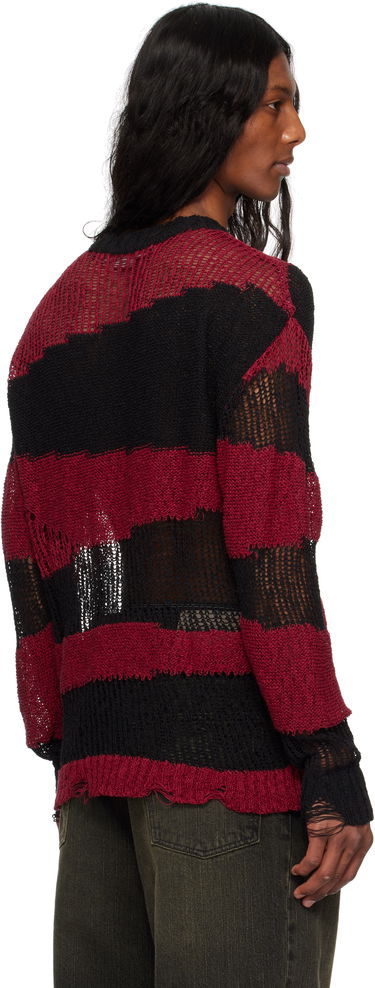 Sveter Andersson Bell Andersson Bell Striped Distressed Knit Sweater Červená | atb1284m, 2