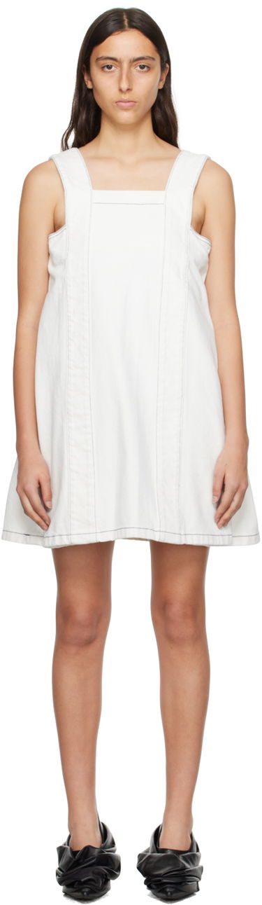 Šaty We11done We11done Square Neck Denim Mini Dress Biela | WD-DO3-23-381-W-IC, 0