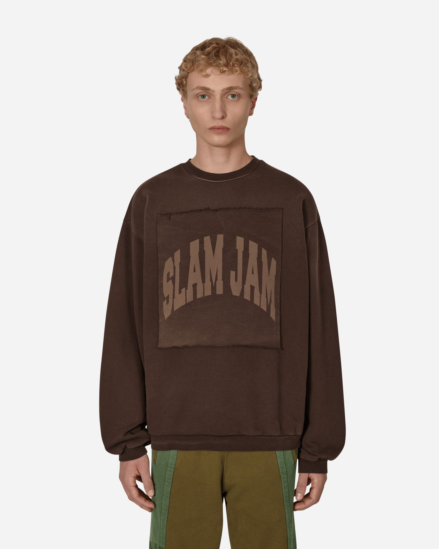 Mikina Slam Jam Boxy Crewneck Hnedá | SBM0018FA10 BRW0001, 1