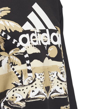 Mikina adidas Performance Graphic Print Cropped Sweatshirt Čierna | H57415, 2