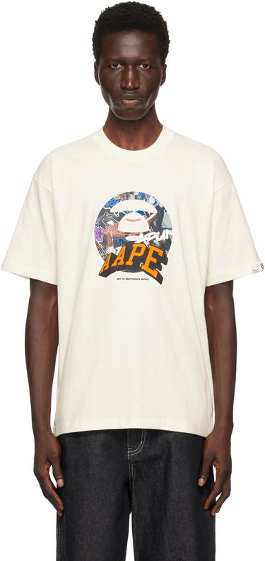 Tričko AAPE by A Bathing Ape AAPE by A Bathing Ape Theme Graphic T-Shirt Biela | AAPTEM1551XXNIVX, 0