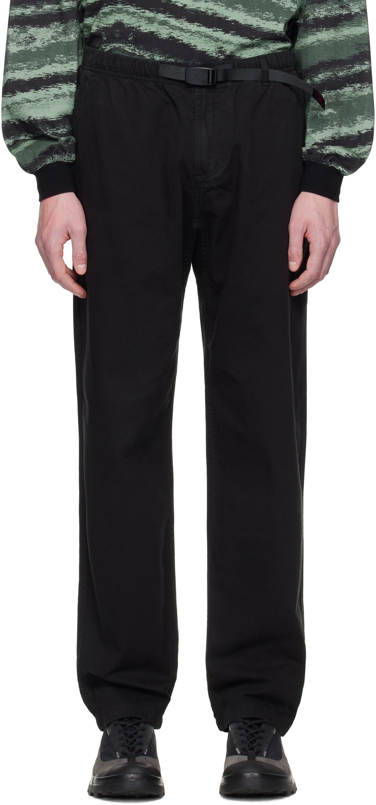 Nohavice GRAMICCI 'Gramicci' Relaxed Fit Trousers with Integrated Belt Čierna | G102-OGT, 0