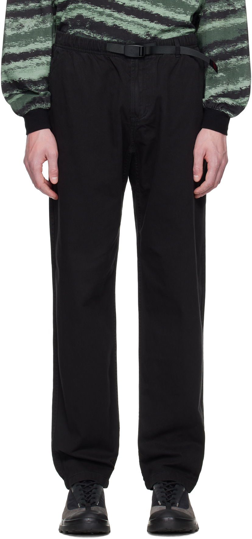 Nohavice GRAMICCI 'Gramicci' Relaxed Fit Trousers with Integrated Belt Čierna | G102-OGT