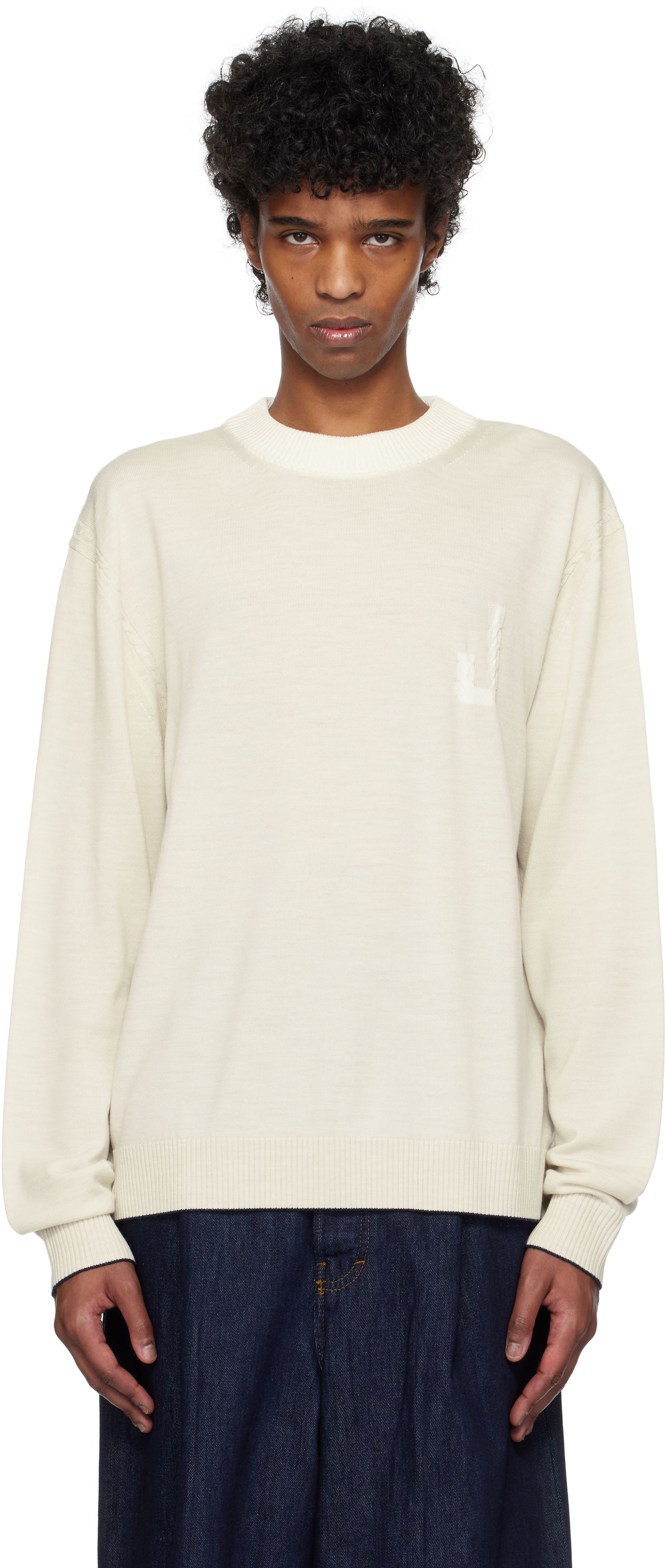 Sveter Jacquemus Jacquemus Tricot Knit Sweater Biela | 25E255KN539-2431, 0