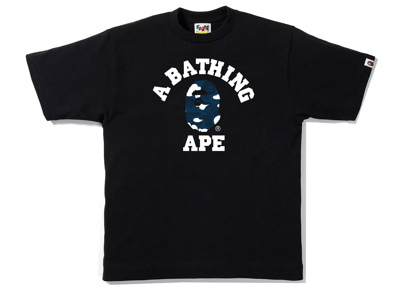 Tričko BAPE Stripe ABC Camo College Tee Čierna | 1H80 110 038, 0