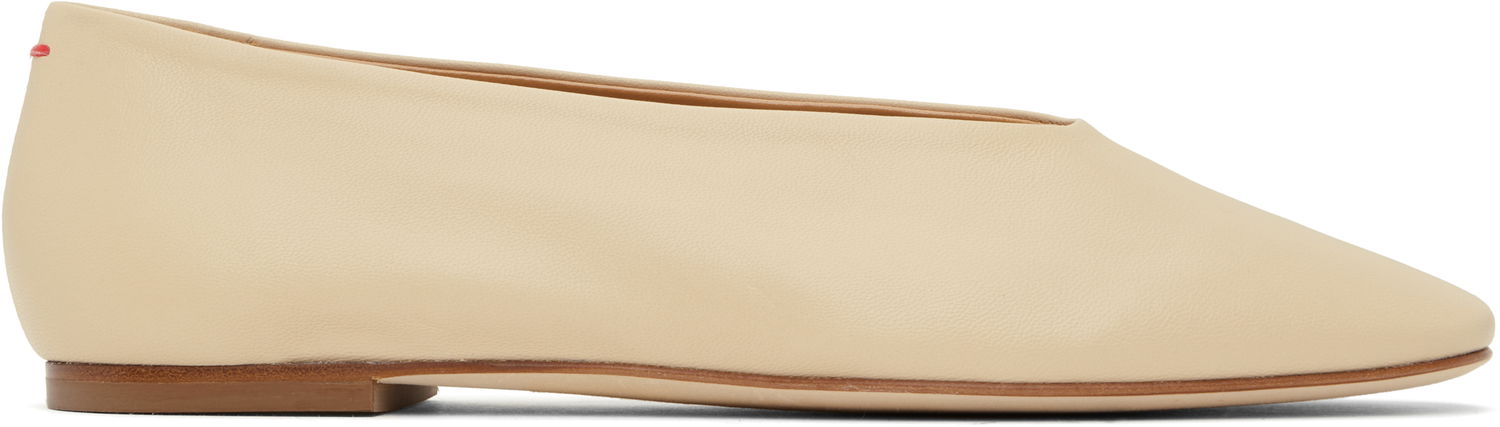 Starostlivosť o obuv Aeyde Aeyde Kirsten Leather Ballerina Flats Béžová | A11-FL-MANS8MFL-0122-957-007, 0