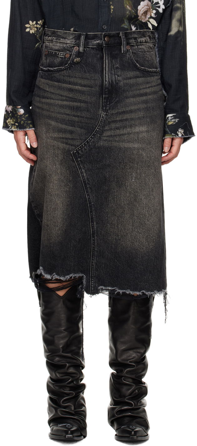 Sukňa R13 R13 Jesse Denim Midi Skirt Čierna | R13WD100-D239D, 0
