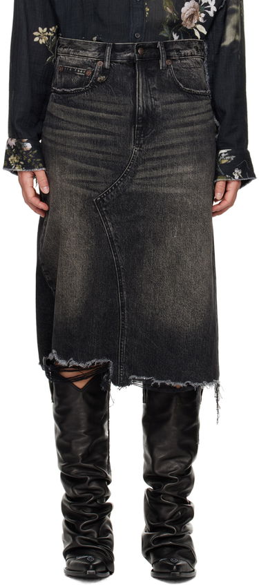Sukňa R13 R13 Jesse Denim Midi Skirt Čierna | R13WD100-D239D, 0