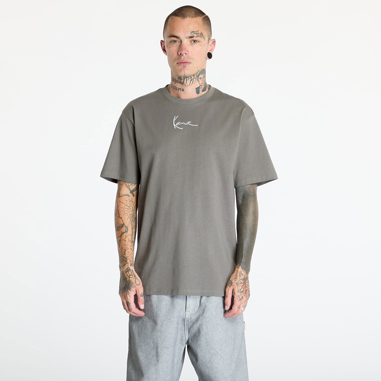 Small Signature Essential Tee Anthracite