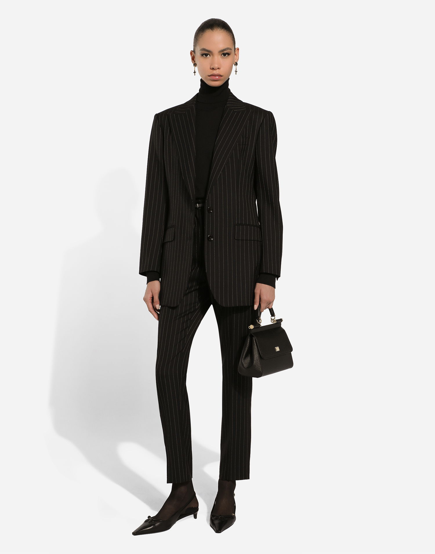 Bunda Dolce & Gabbana Single-breasted Pinstripe Wool Jacket Rôznofarebný | F290XTFR21XS8052, 1