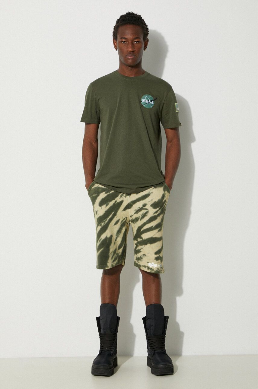 Tričko Alpha Industries T-Shirt With Print Zelené | 176507.257, 1