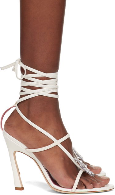 Spona Blumarine Blumarine Butterfly '105 Heeled Sandals Biela | 6A4531PX507S1400, 0