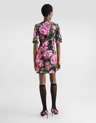 Šaty Dolce & Gabbana Dolce & Gabbana Peony-Print Fit-and-Flare Midi Dress Rôznofarebný | F6TMJTFSFN9HN5KR, 2