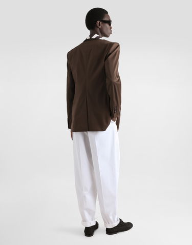 Nohavice Dolce & Gabbana Dolce & Gabbana Cotton Gabardine Double Darts Pants Biela | GP10DTFUFNVW0111, 2