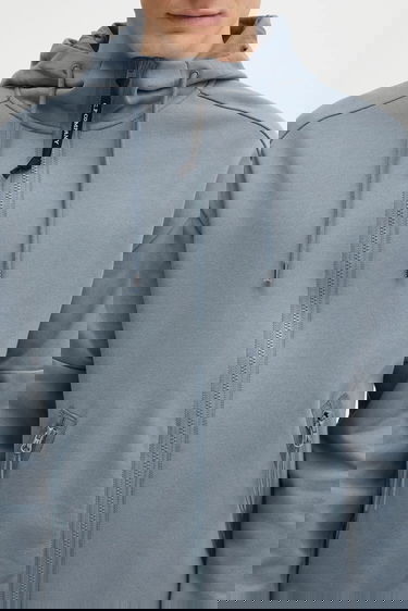 Mikina C.P. Company Smooth Full-Zip Hoodie with Hood Drawstrings and Zip Pockets Modrá | 18CMSS028A005086W, 4