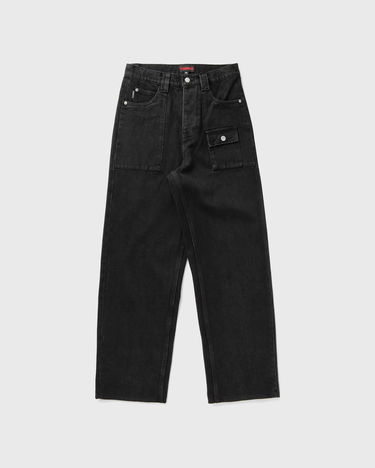 Cargo nohavice Pleasures PLEASURES Grind Baggy Jeans Čierna | P24W029 BLACK, 4