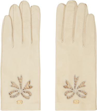 Rukavice Valentino Valentino Garavani VLogo Signature Nappa Leather Gloves Béžová | 6W2GD00DIQL, 0
