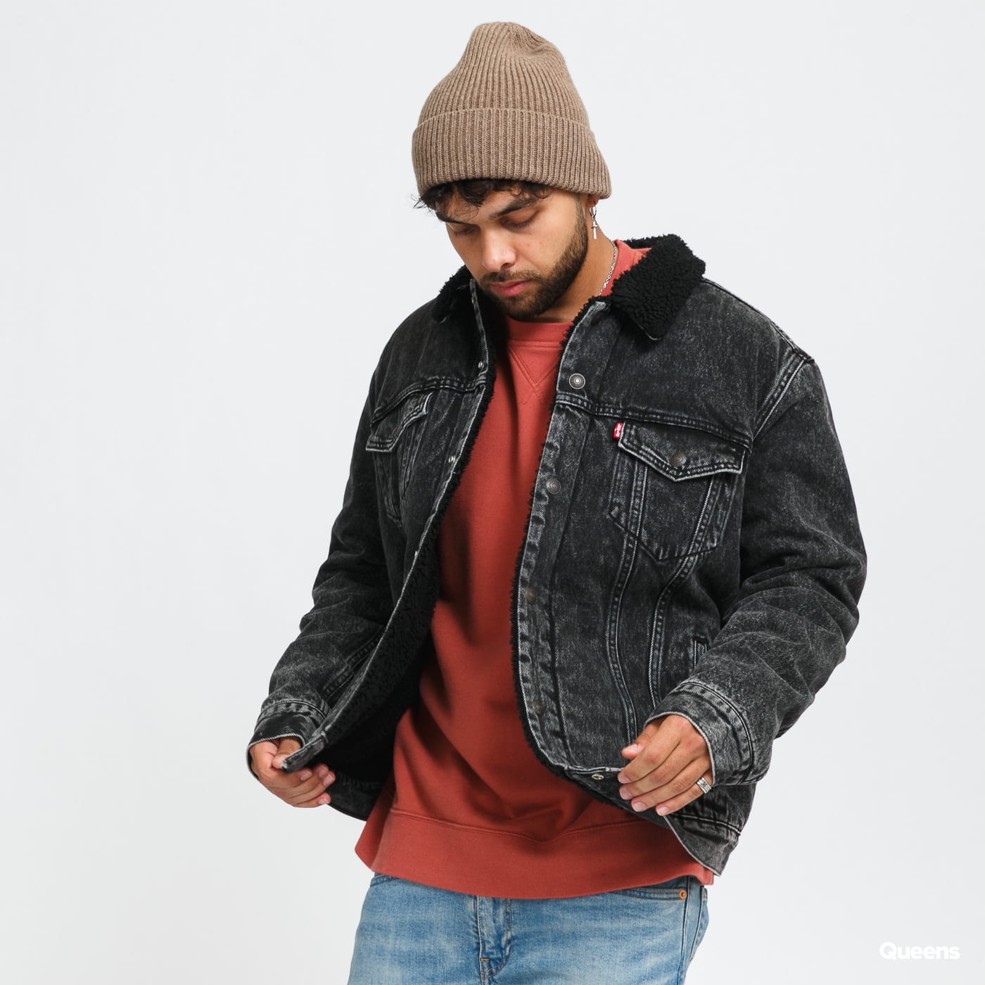 Bunda Levi's Type 3 Sherpa Trucker roadster Čierna | 16365-0129, 0