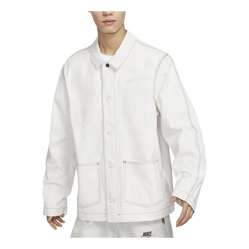 Bunda Nike Sportswear Lapel Work Jacket Biela | FD9899-030
