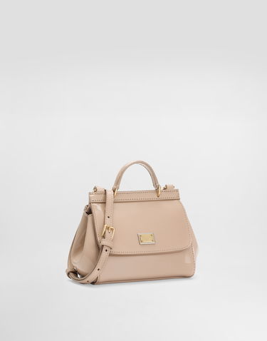 Kabelka Dolce & Gabbana Dolce & Gabbana Mini Sicily Patent Calfskin Bag Béžová | EB0003A106780412, 1