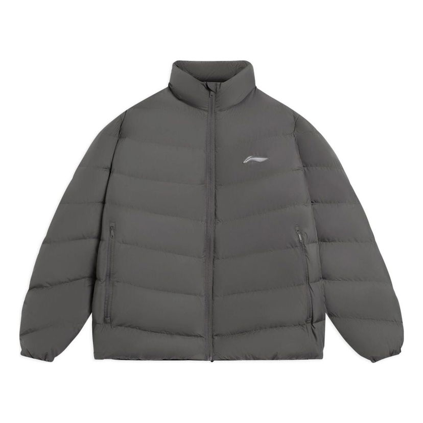 Prešívaná bunda Li-Ning Essential Logo Down Jacket Šedá | AYMS267-3