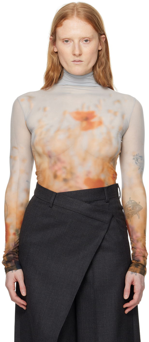 Sveter Acne Studios Print Turtleneck Oranžová | AL0391-, 0