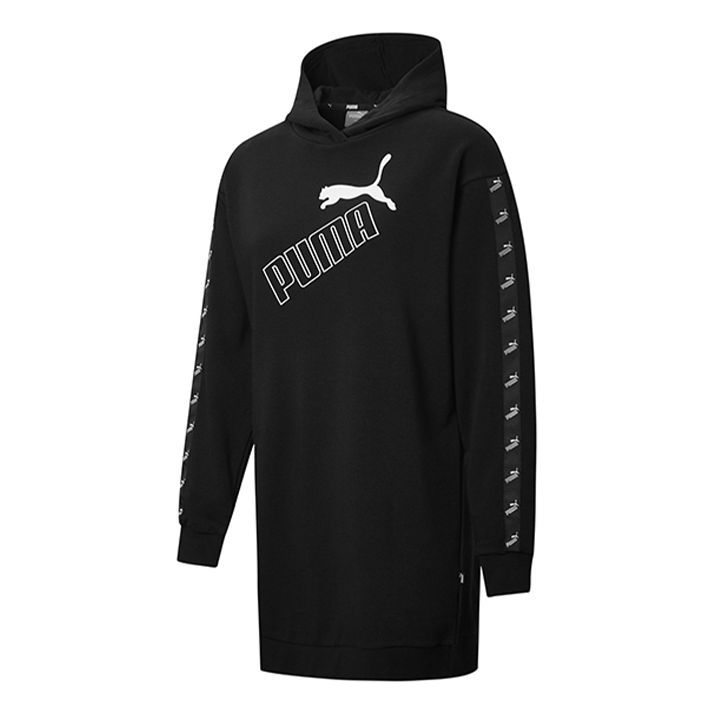 Mikina Puma Amplified Hooded Long Dress Čierna | 586594-01