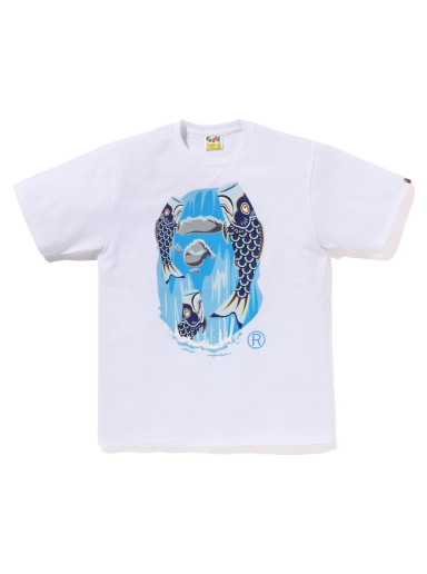 Tričko BAPE Koinobori Waterfall Ape Head Tee Biela | 1J20-110-017