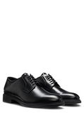 Leather Derby Shoes with Piped Trims