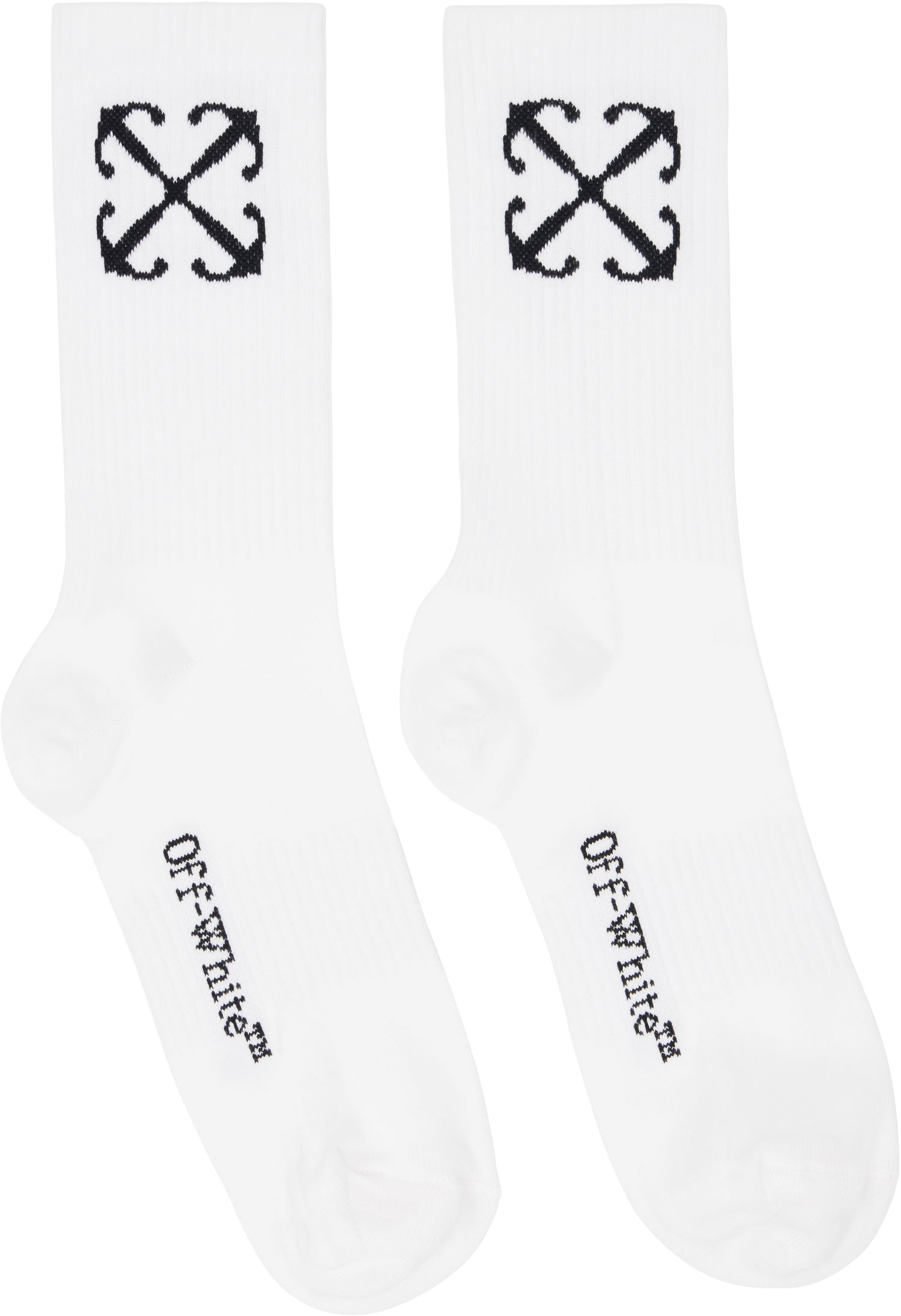 Ponožky Off-White White Mid Socks with Logo Biela | OMRA080C99KNI0010110, 0