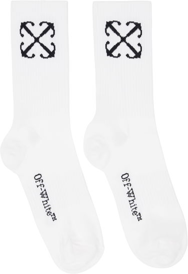 Ponožky Off-White White Mid Socks with Logo Biela | OMRA080C99KNI0010110, 0