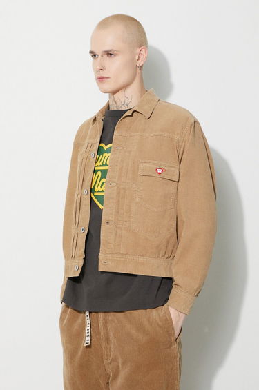 Bunda Human Made Dachs Corduroy Work Jacket Béžová | HM26JK005, 3