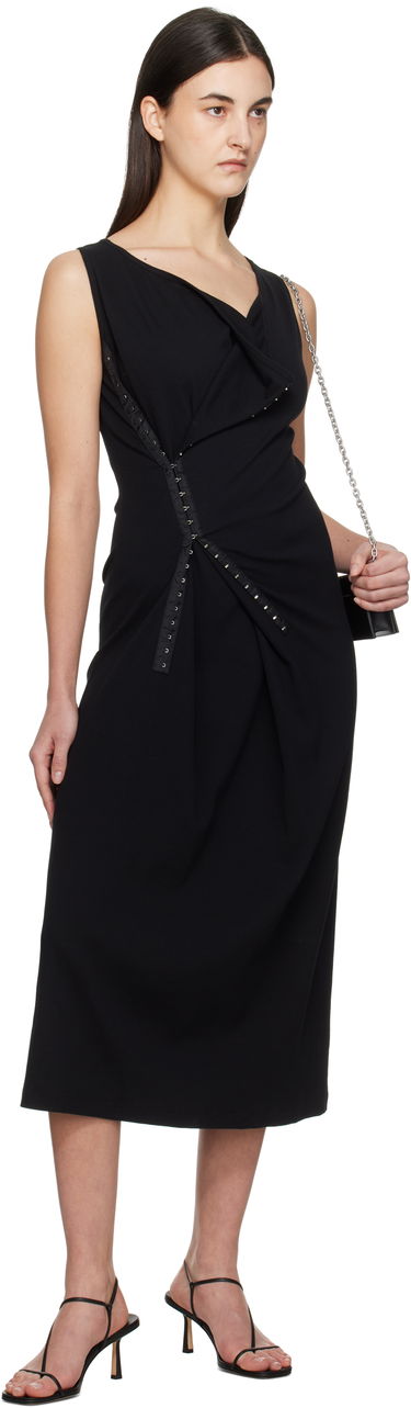 Šaty Maison Margiela MM6 Maison Margiela Cotton Rib Hook-Eye Midi Dress Čierna | S52CT0786 M20054, 3